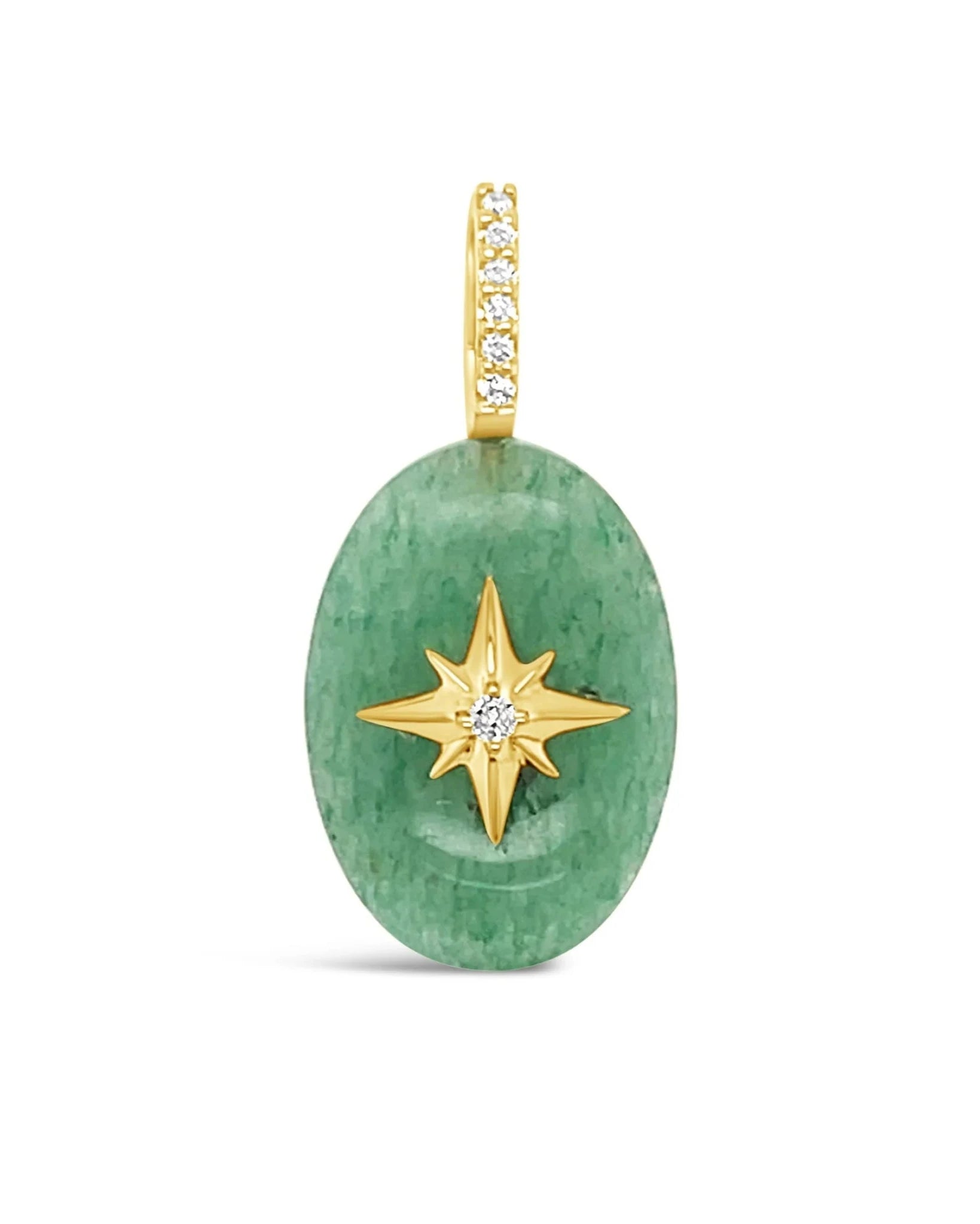 Small Oval Cabochon Starburst Pendant