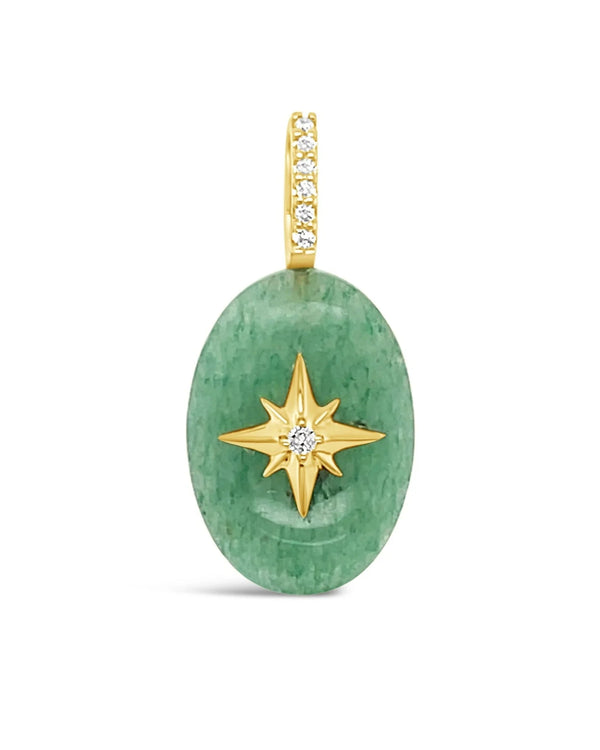 Small Oval Cabochon Starburst Pendant