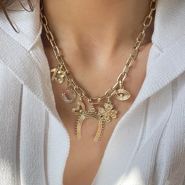 Groovy Diamond Number Charm