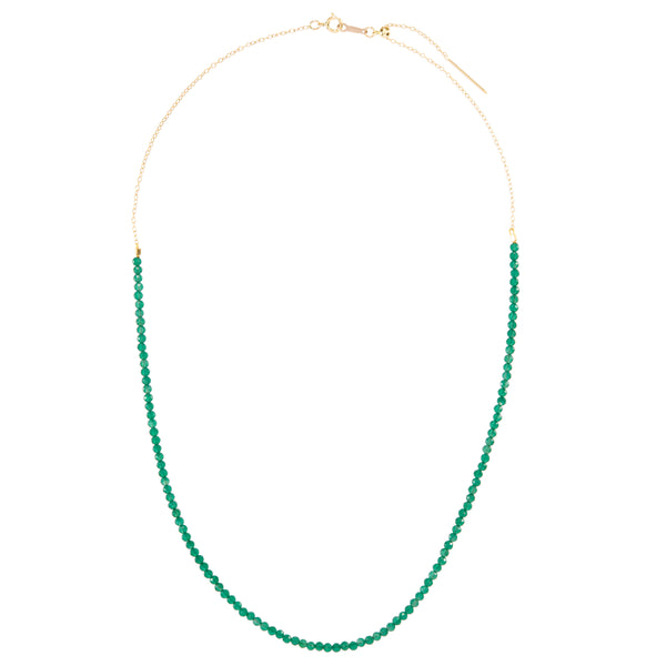 Tiny Gem Necklace Emerald
