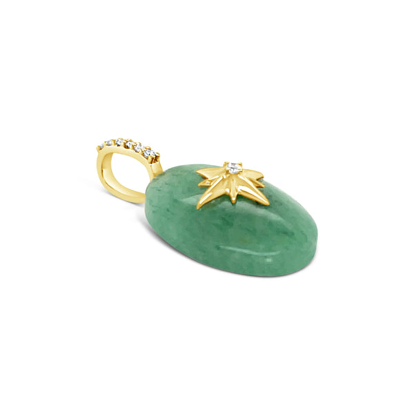 Small Oval Cabochon Starburst Pendant