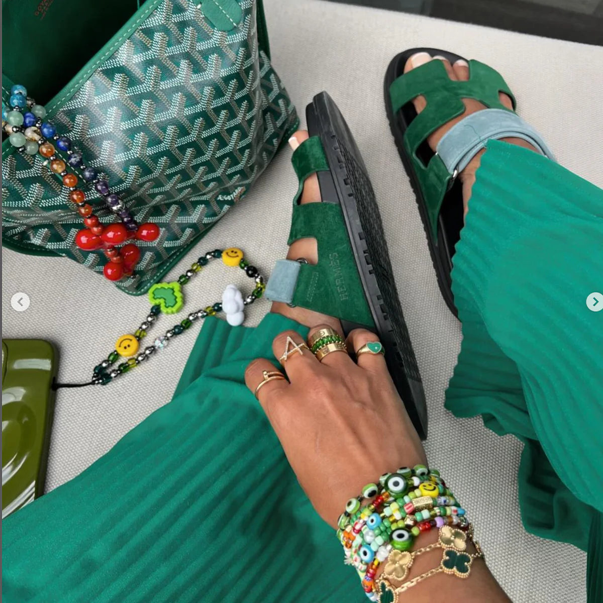 Women's Smiley Beaded Stretch Bracelet