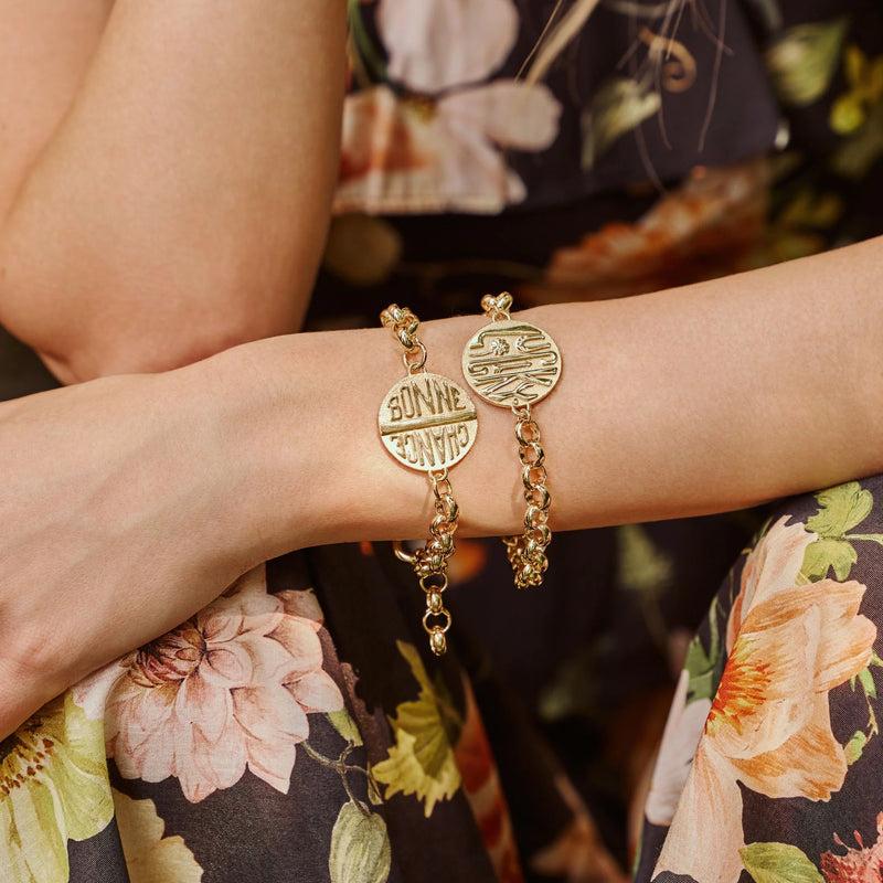 LUCKY Bonne Chance Disk Bracelet