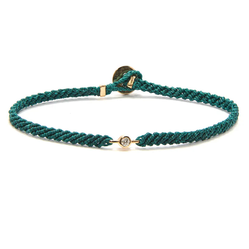 Classic Diamond Bracelet in Mallard Green