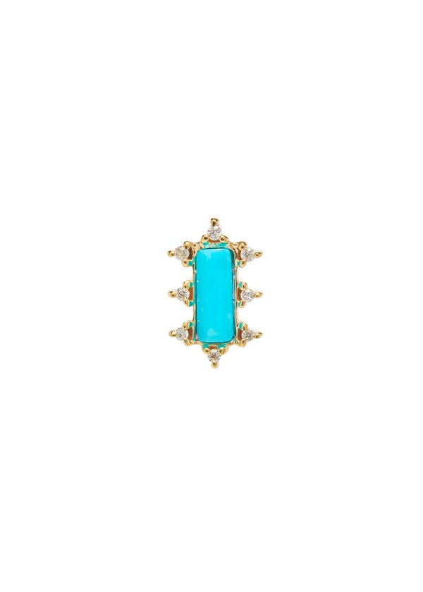 Mosaic Stud with Turquoise