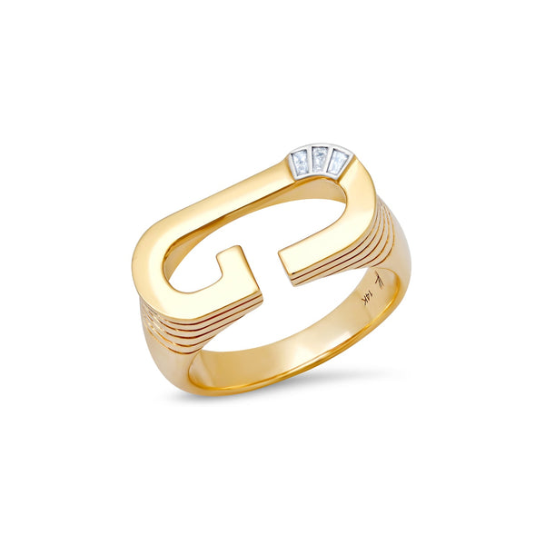 Grandsize Chunky Initial Ring