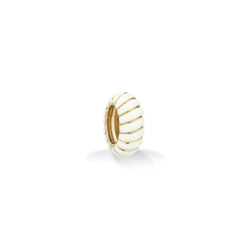 White Ceramic Wave Big Bead