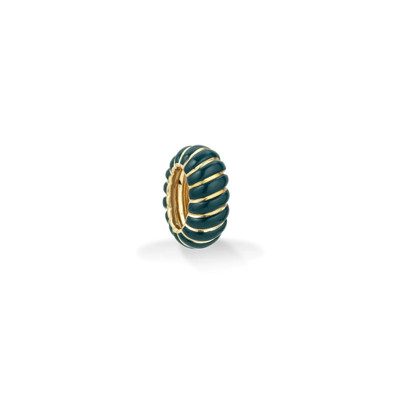 Green Ceramic Wave Big Bead