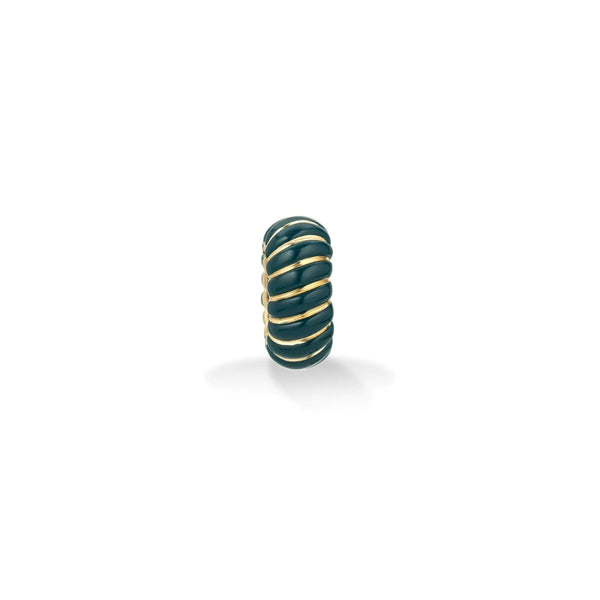 Green Ceramic Wave Big Bead