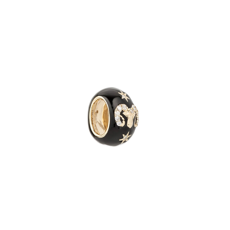 Zodiac Ceramic + Diamond Aries Big Bead