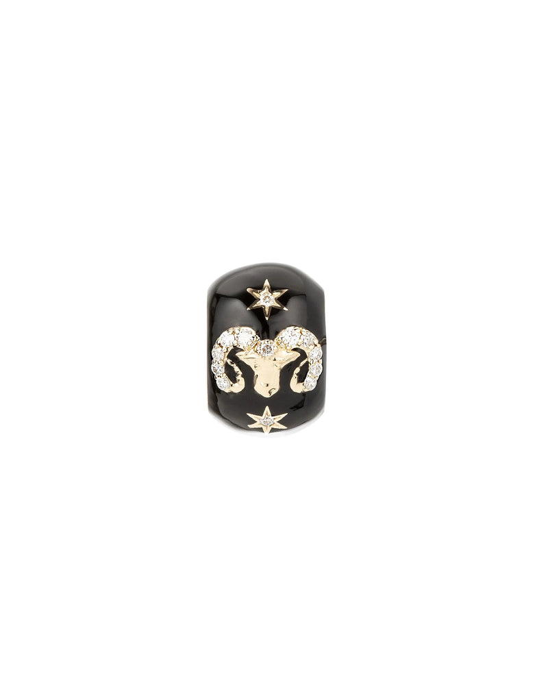 Zodiac Ceramic + Diamond Aries Big Bead