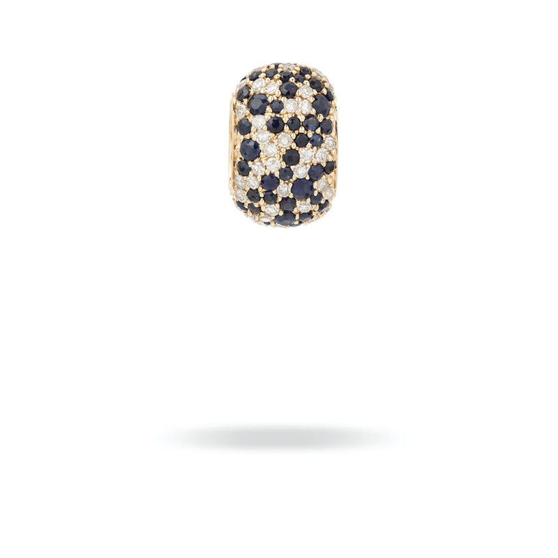 Wide Sapphire + Diamond Pavé Big Bead