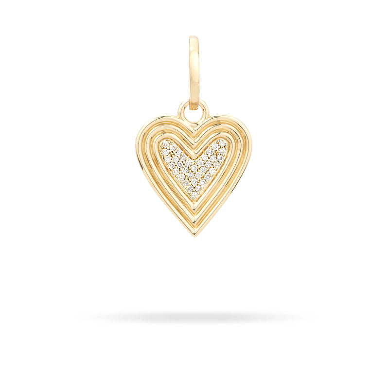 Make Your Move Pavé Heart Hinged Charm