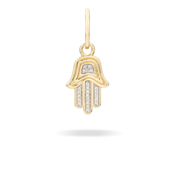 Groovy Pave Hamsa Hinged Charm