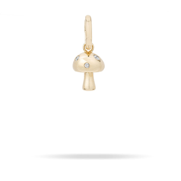 Enchanted Large Diamond Mushroom Hinged Charm