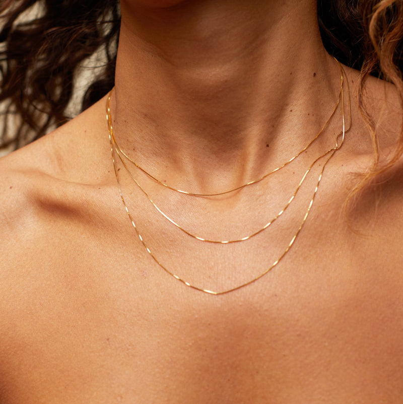 Shimmering Box Chain Necklace