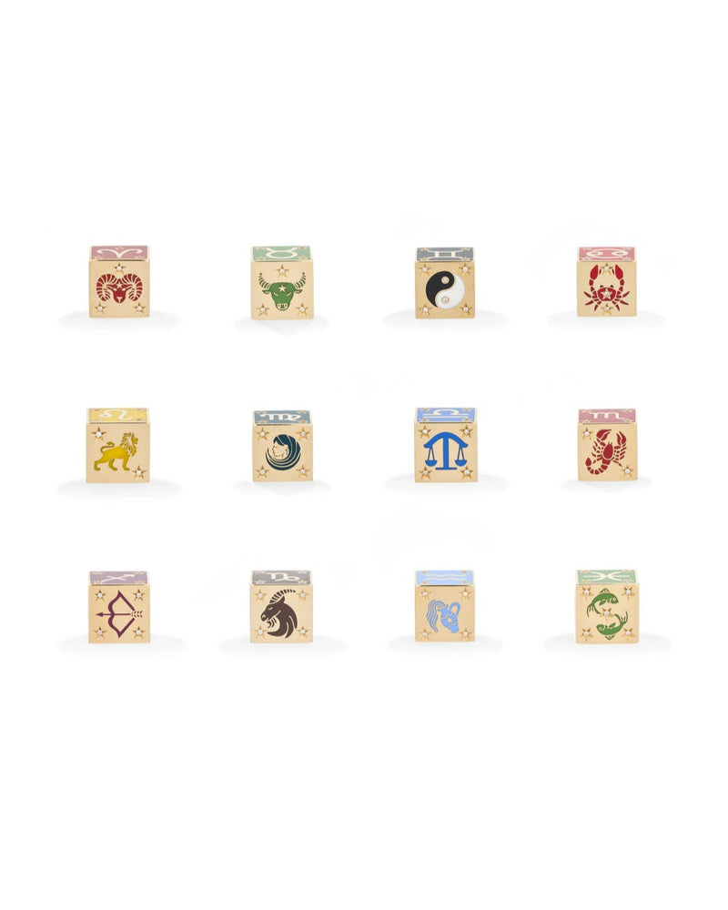 Zodiac Ceramic + Diamond Block Big Bead