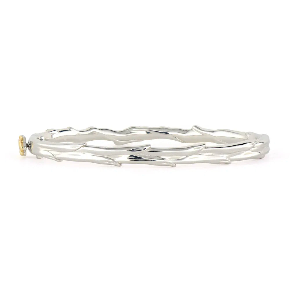 Two-Toned Diamond Branch Bangle
