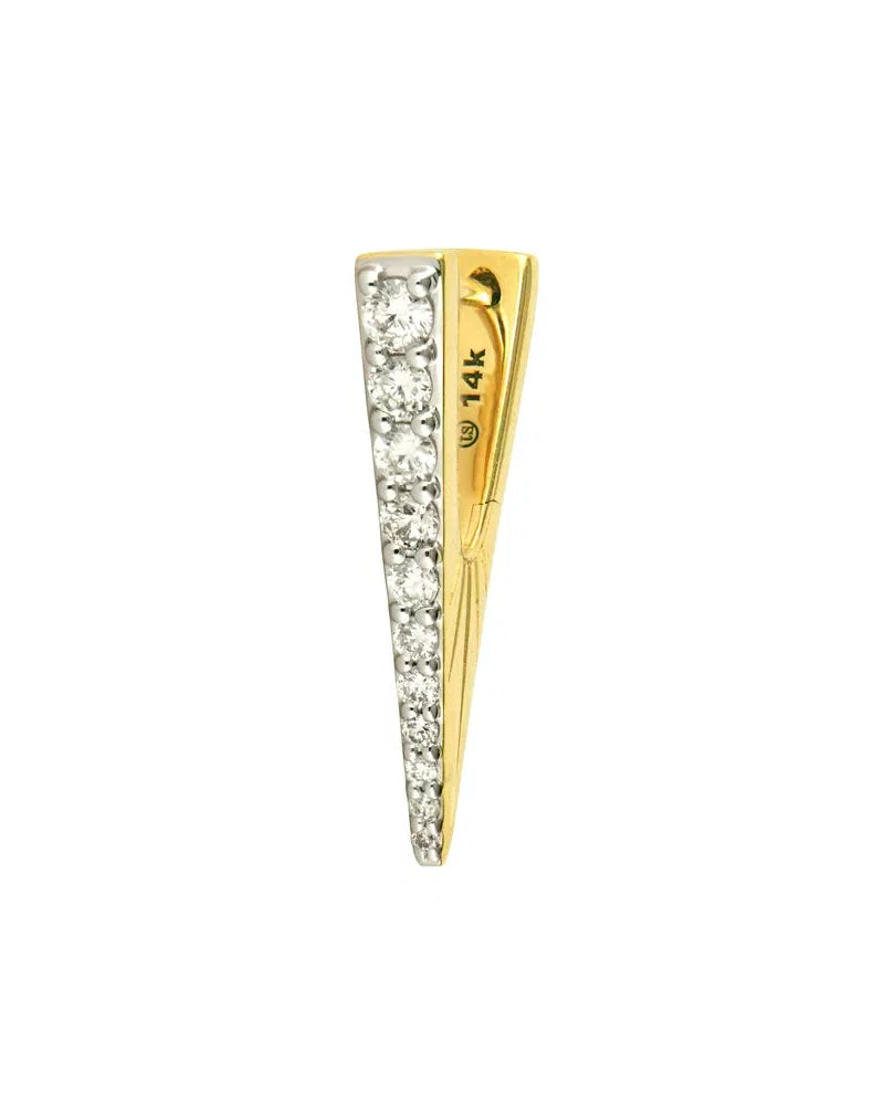 Small Diamond V Hoop Earring