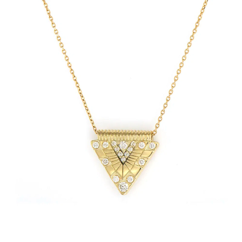 Double Sided Evil Eye Pyramid Necklace