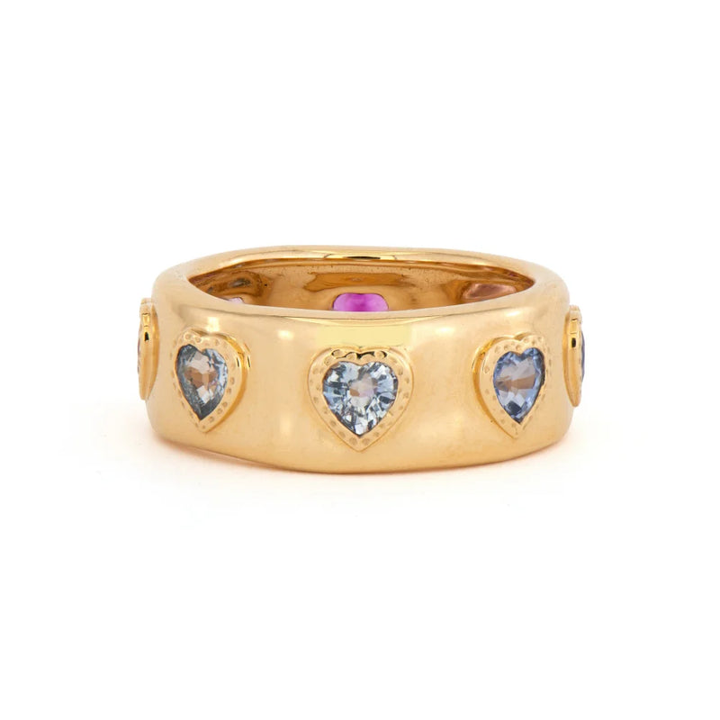 Heart On The Line Continuous Heart Ring
