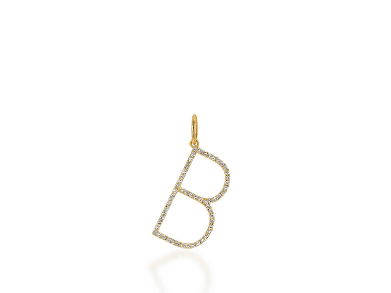 Oversized Diamond Letter Charm Only