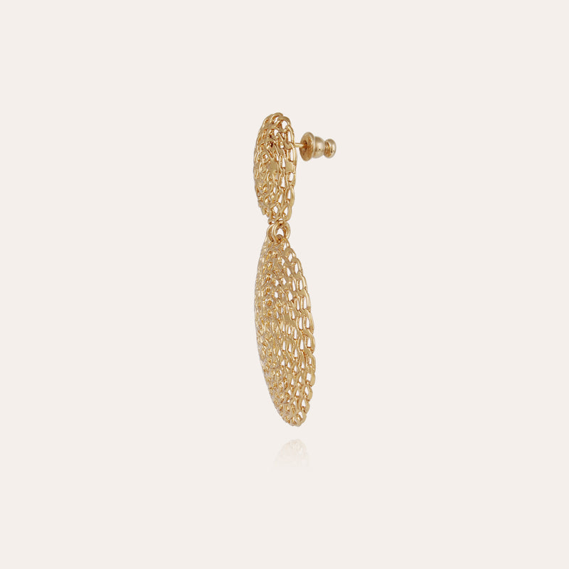 Onde Gourmette earrings small size gold