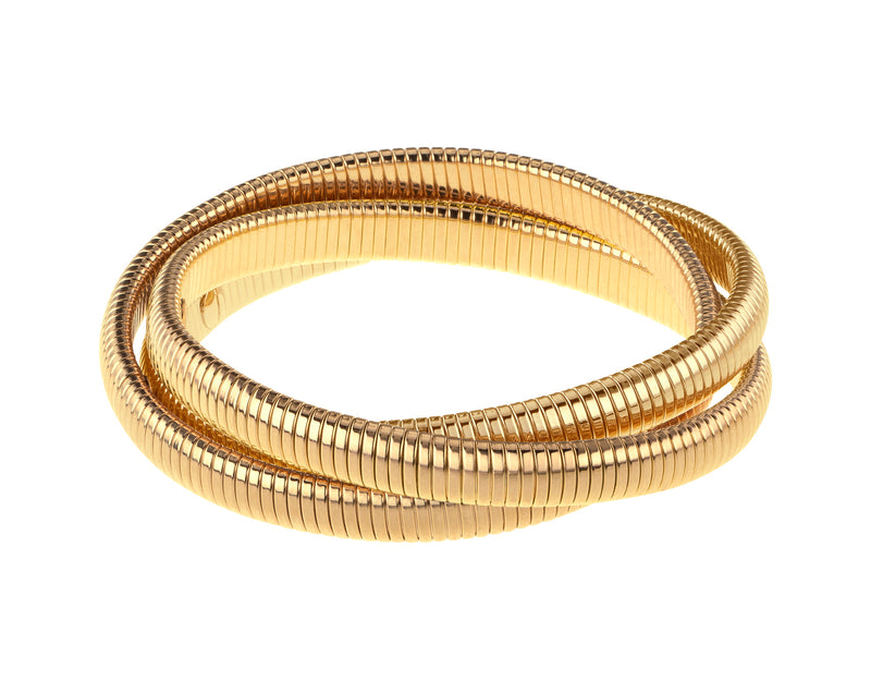 Gold Triple Cobra Bracelet