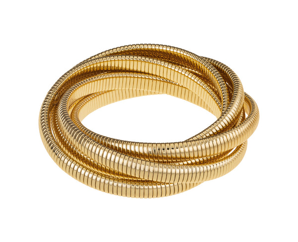 Gold 6 Row Cobra Bracelet