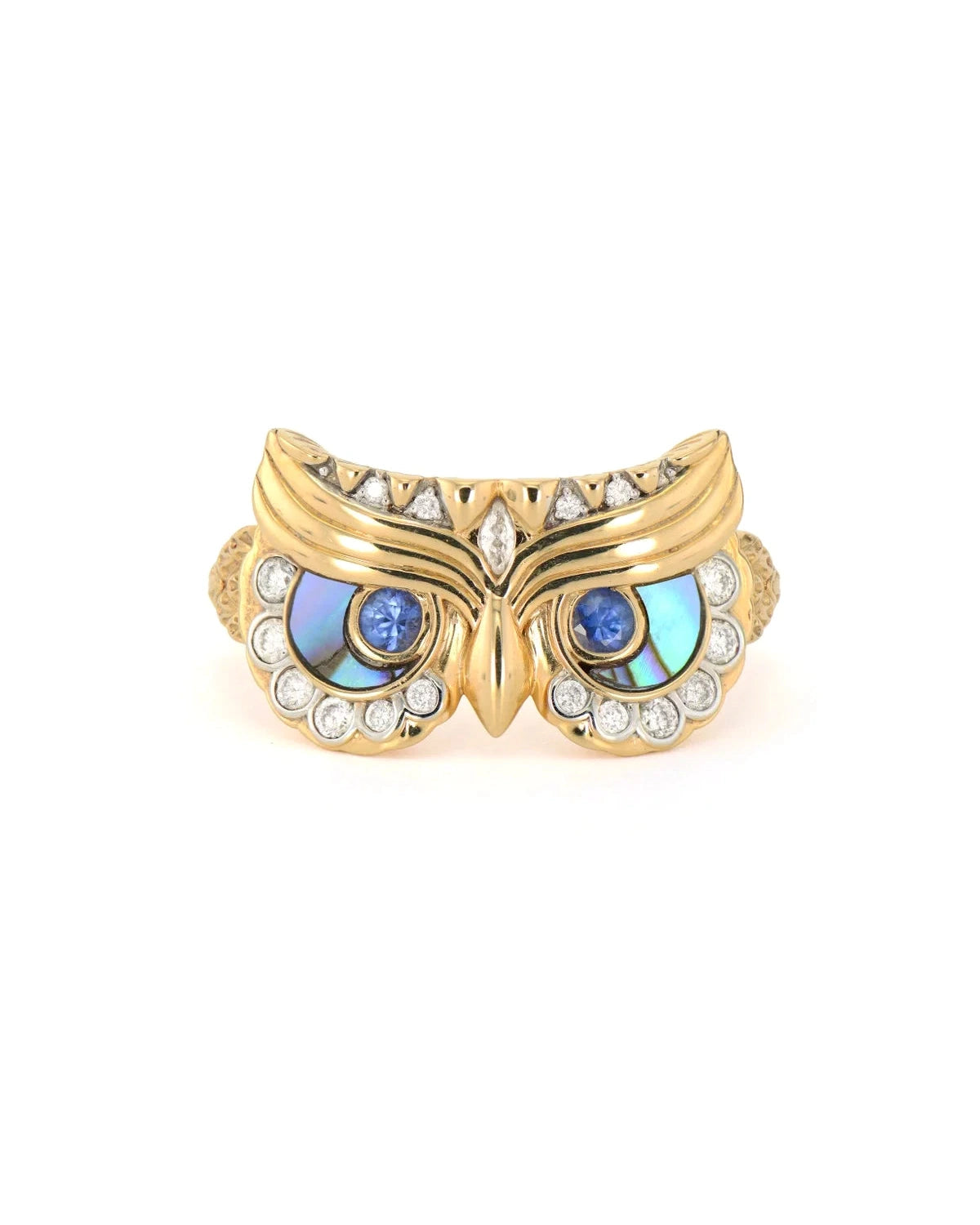 Midnight Owl Eyes Wrap Ring