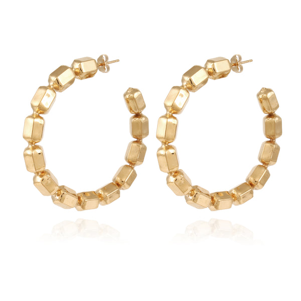 Colombus hoop earrings gold