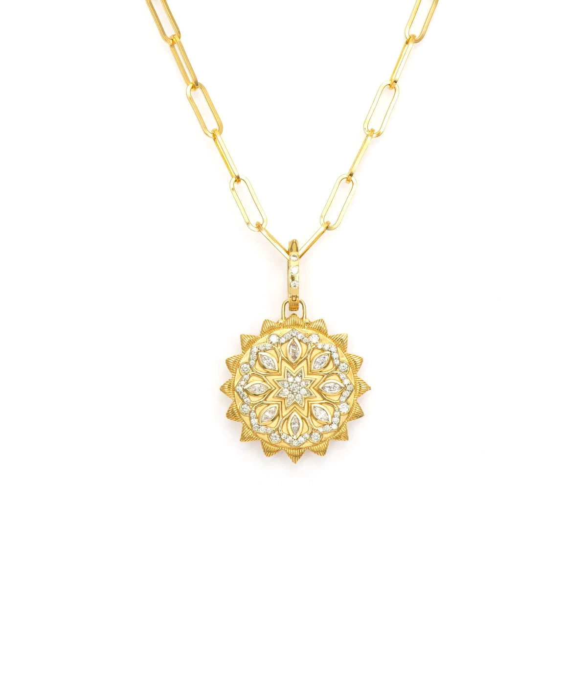 Double Sided Spiritual Woman Mandala Pendant