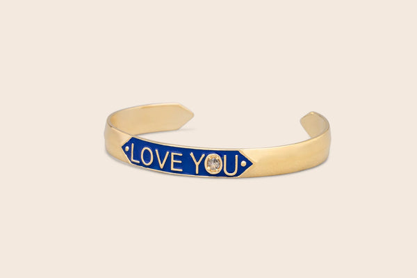 LOVE YOU blue bracelet