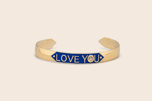 LOVE YOU blue bracelet