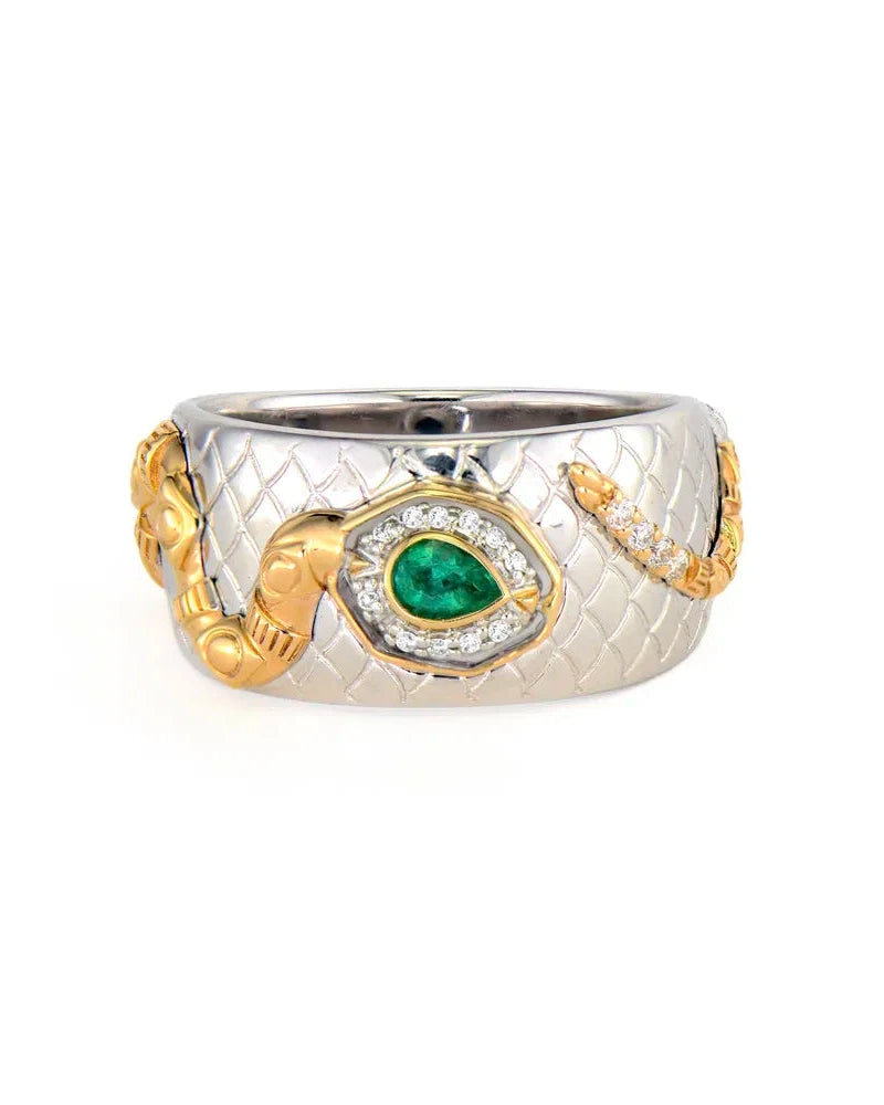 Mixed Metal Rattlesnake Cigar Band