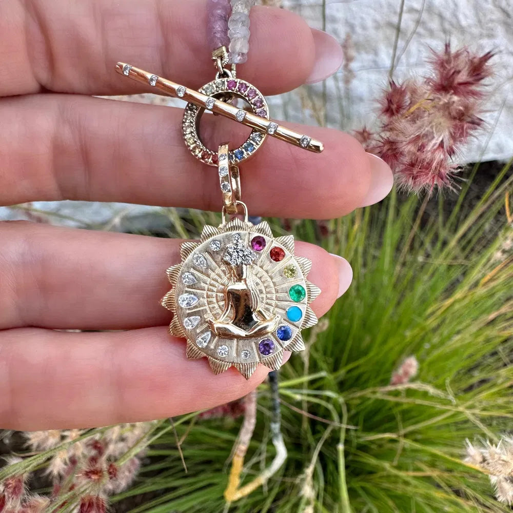 Double Sided Spiritual Woman Mandala Pendant