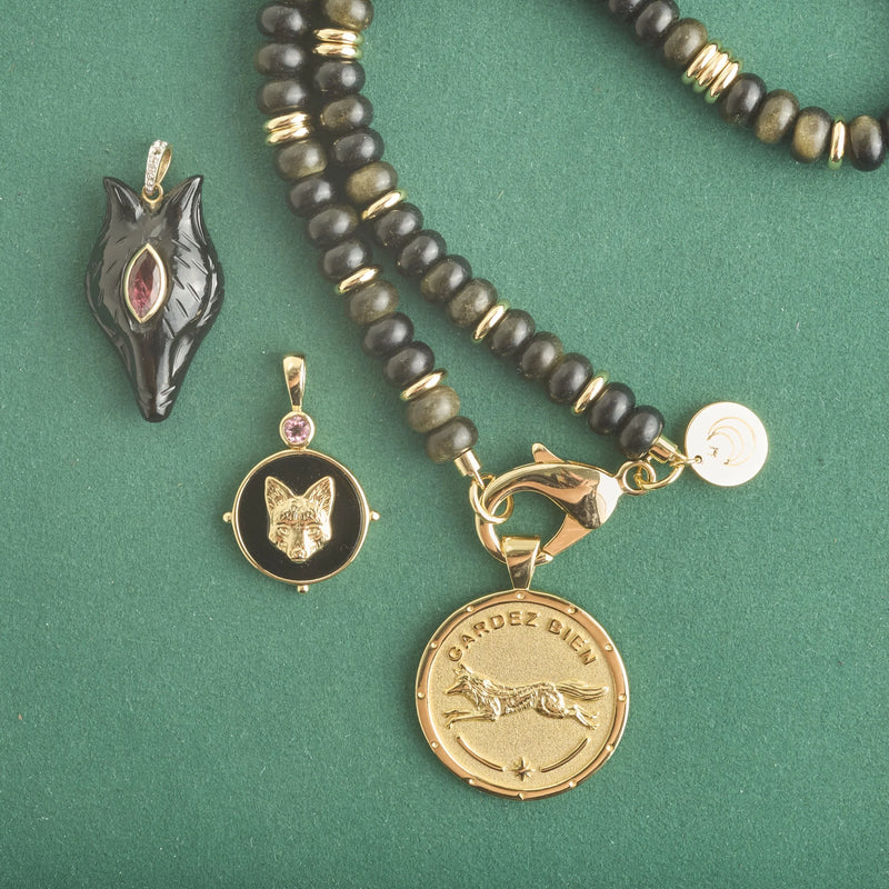 PROTECT Onyx Fox Coin Pendant