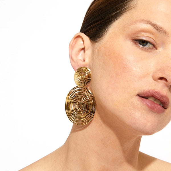 Wave earrings large size