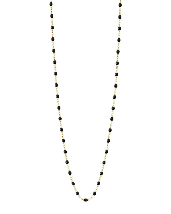 Classic Gigi Black sautoir, Yellow Gold, 34"