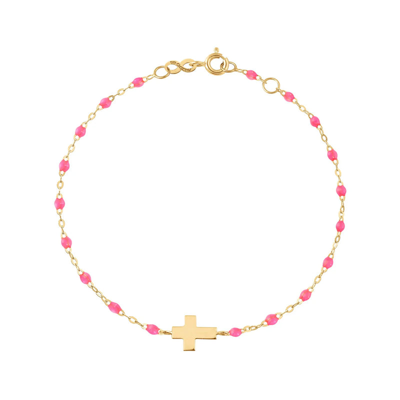 Classic Gigi Side Cross Bracelet (Yellow Gold)