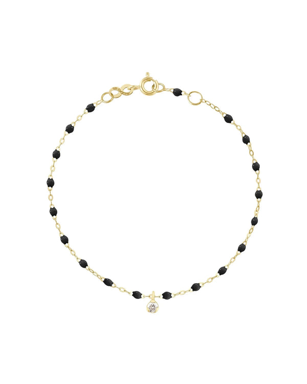Gigi Supreme 1 Diamond Bracelet, Black, Yellow Gold, 6.7"