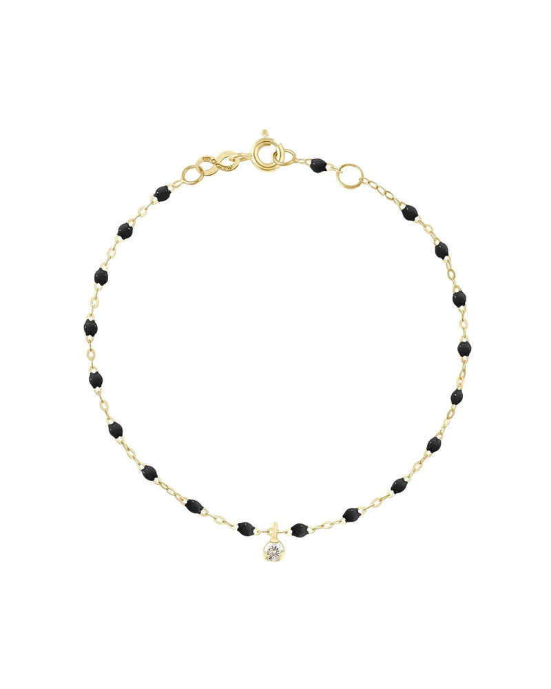 Gigi Supreme 1 Diamond Bracelet, Black, Yellow Gold, 6.7"