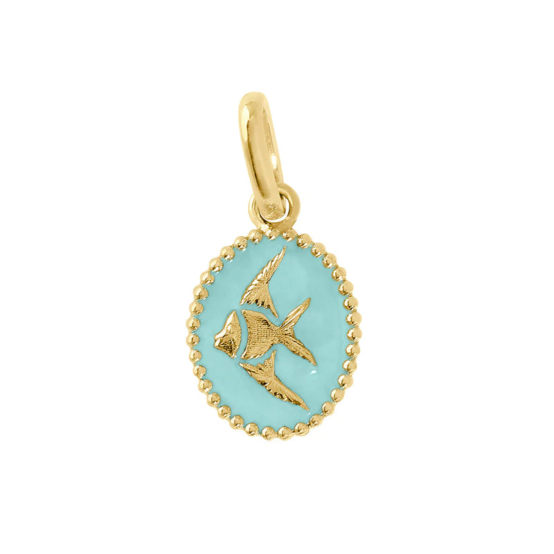 Angelfish Pendant, Yellow Gold