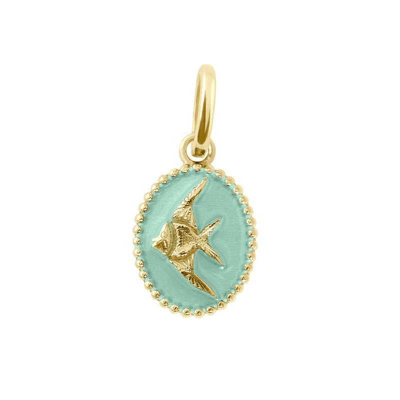 Angelfish Pendant, Yellow Gold