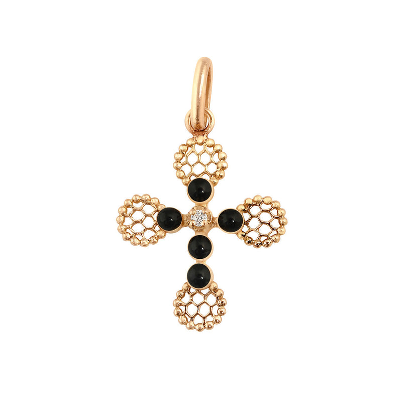 Lace Cross Diamond Pendant