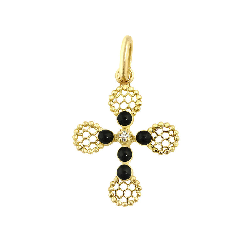 Lace Cross Diamond Pendant