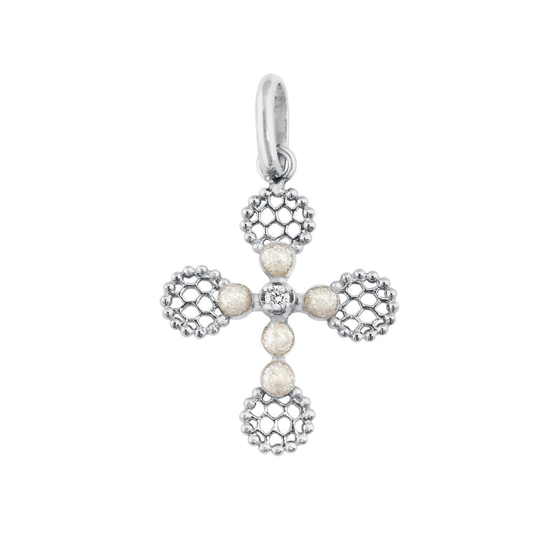 Lace Cross Diamond Pendant