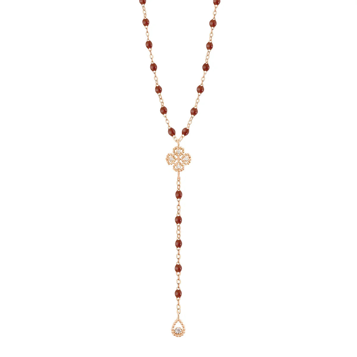 Lucky Classic Gigi Jade diamond Lariat, Yellow Gold, 17.7