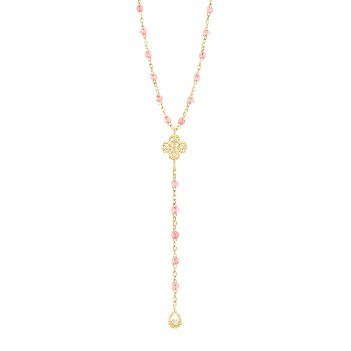 Lucky Classic Gigi Jade diamond Lariat, Yellow Gold, 17.7