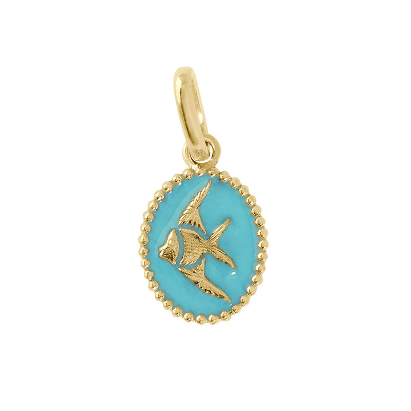 Angelfish Pendant, Yellow Gold